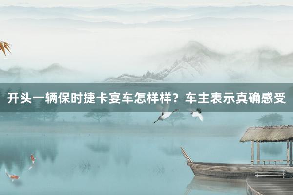 开头一辆保时捷卡宴车怎样样？车主表示真确感受